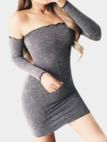 NEW FEELING Womens Grey Mini Dresses