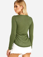 NEW FEELING Womens Green T-Shirts