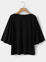 NEW FEELING Womens Black T-Shirts