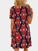 NEW FEELING Womens Red Floral Dresses