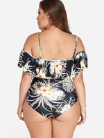 NEW FEELING Womens Floral Plus Size Swimwear