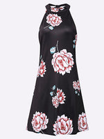 OEM Ladies Black Floral Dresses