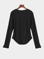 NEW FEELING Womens Black T-Shirts