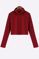 OEM Ladies Burgundy Crop Top