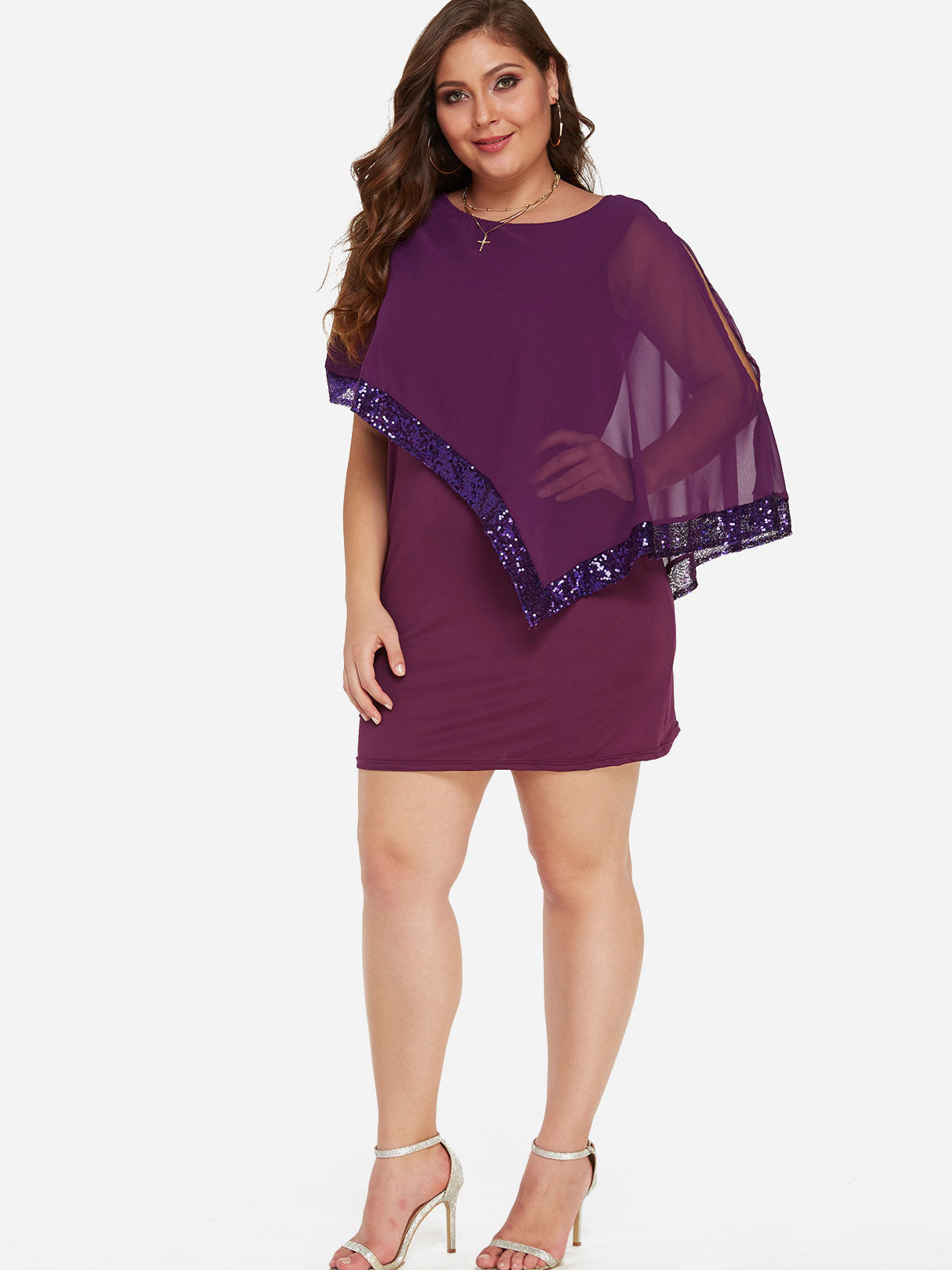 OEM Ladies Purple Plus Size Dresses