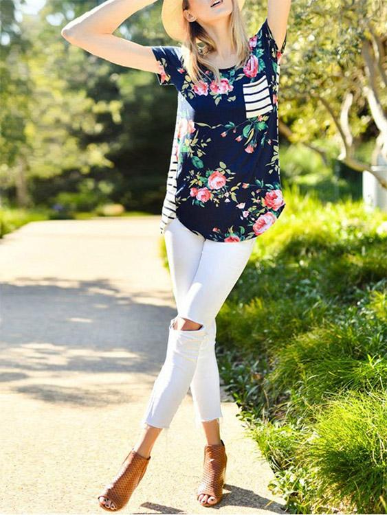 OEM Ladies Navy T-Shirts