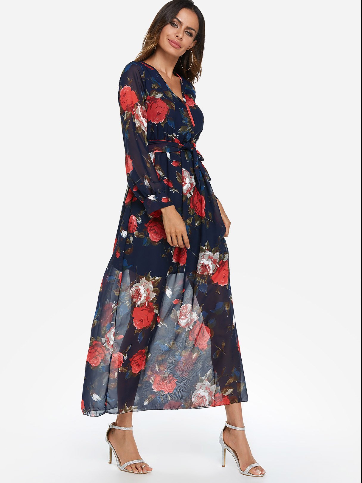 OEM Ladies Navy Maxi Dresses