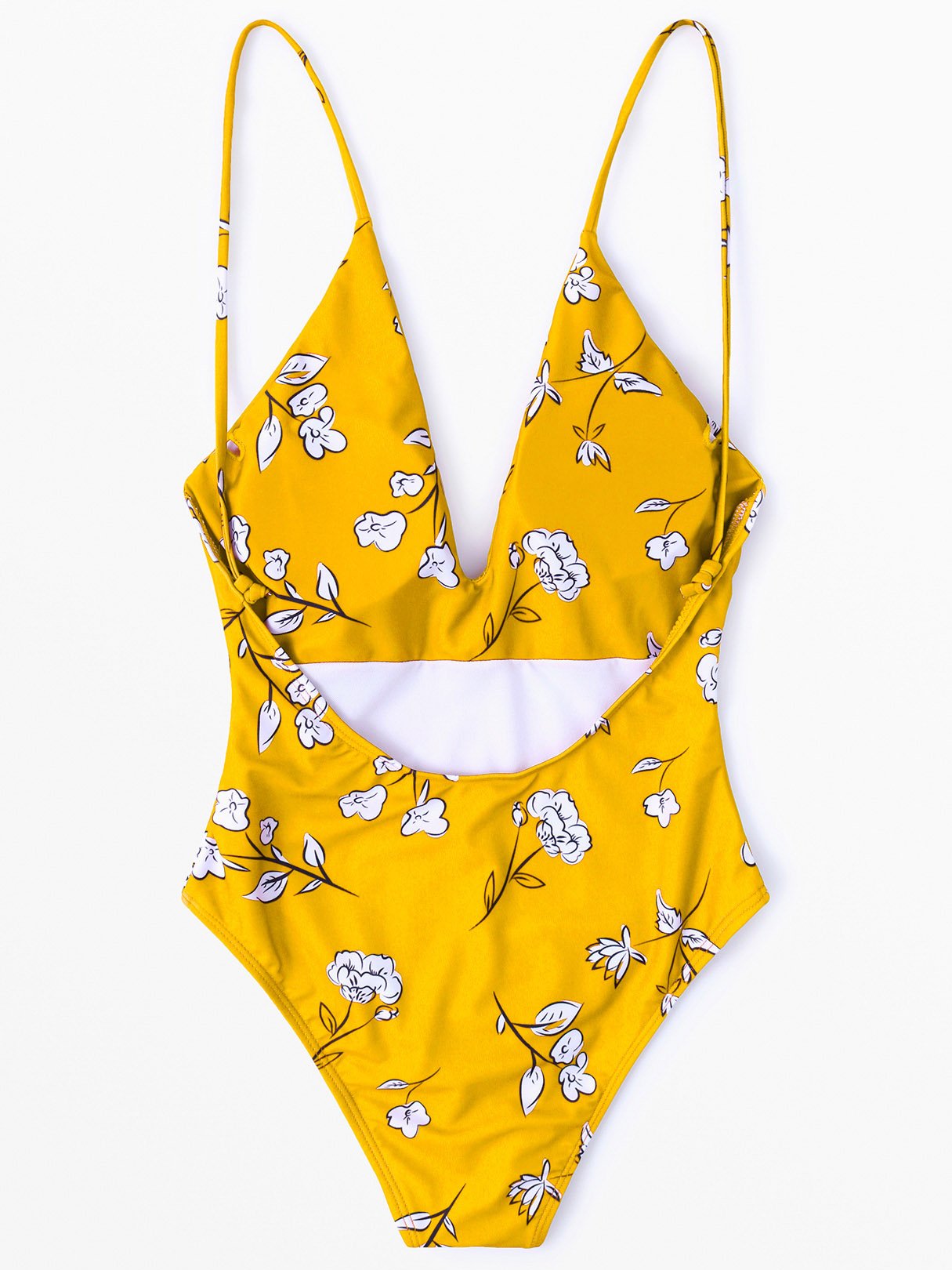 NEW FEELING Womens Yellow One-Pieces
