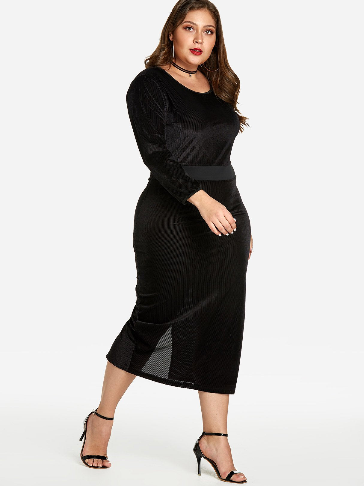 OEM Ladies Black Plus Size Dresses