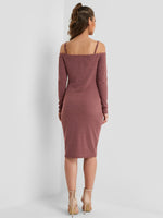 ODM Ladies Long Sleeve Midi Dress