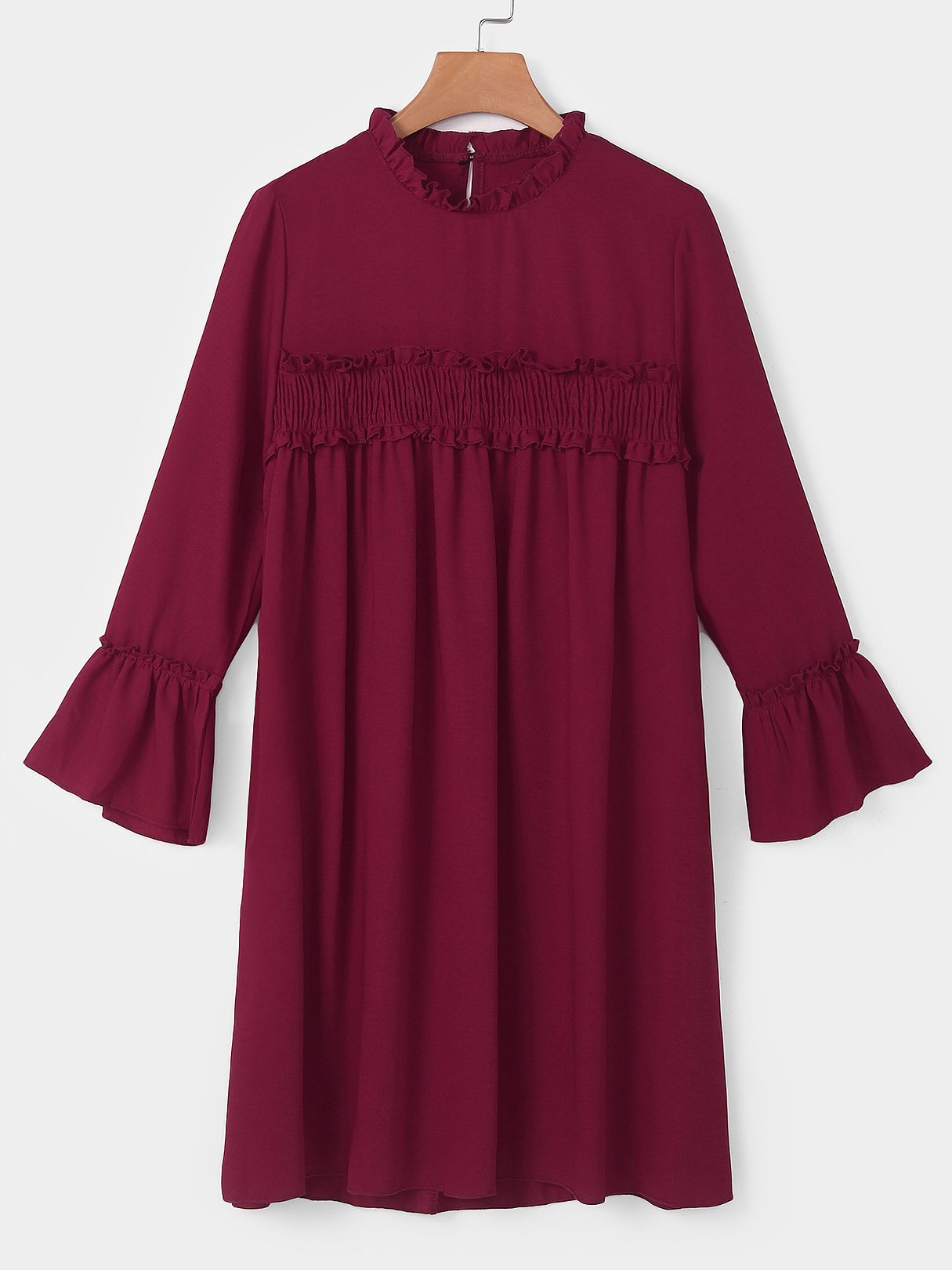 NEW FEELING Womens Burgundy Chiffon Dresses