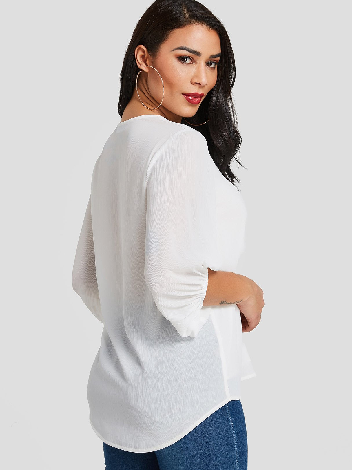 ODM Ladies 3/4 Sleeve Blouses