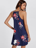 NEW FEELING Womens Navy Floral Dresses