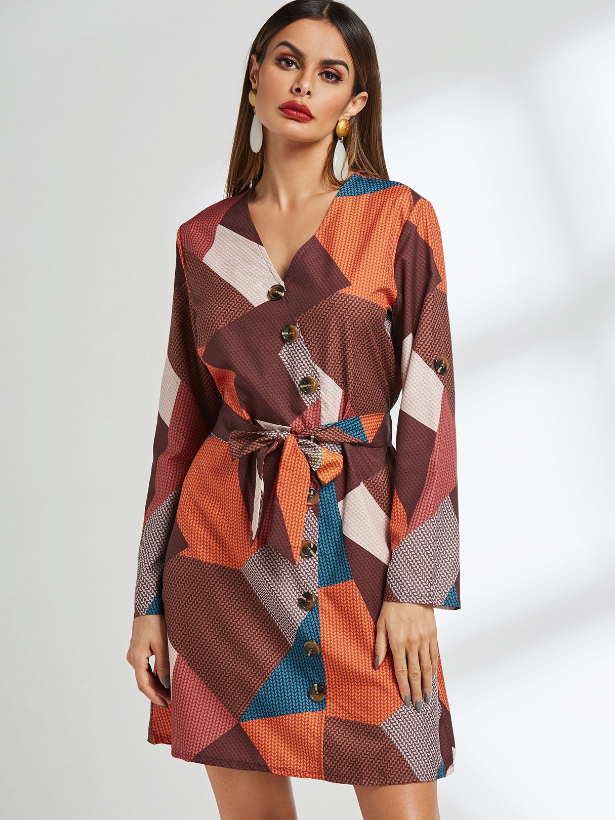ODM Ladies Long Sleeve Casual Dresses
