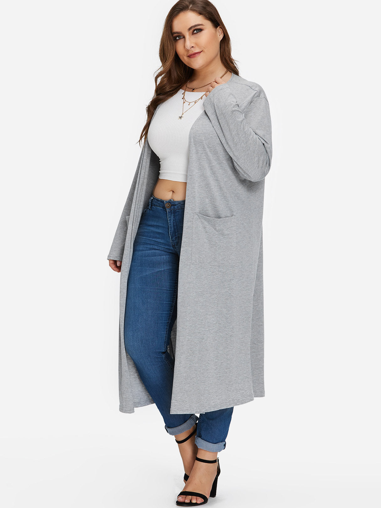 OEM Ladies Grey Plus Size Coats & Jackets