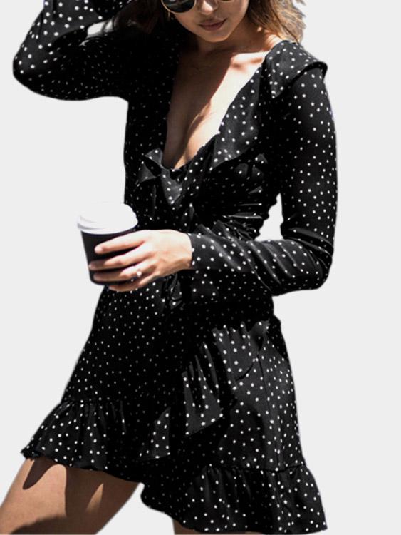 Custom Ladies V-Neck Mini Dresses