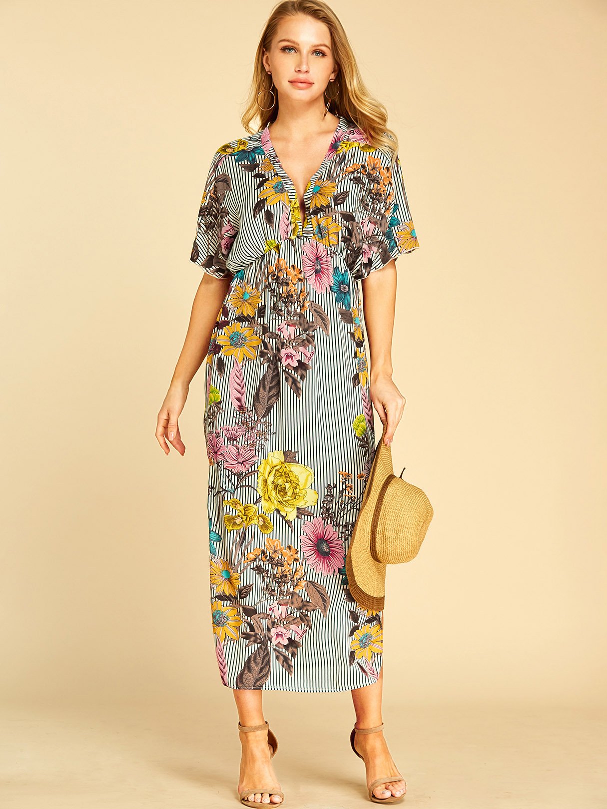 NEW FEELING Womens Multi Floral Dresses