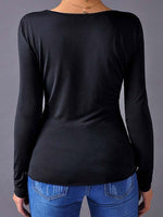 NEW FEELING Womens Black T-Shirts