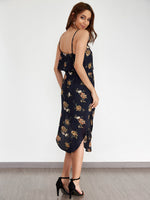 NEW FEELING Womens Navy Floral Dresses