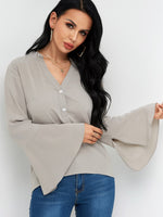 Wholesale Long Sleeve Grey Blouses