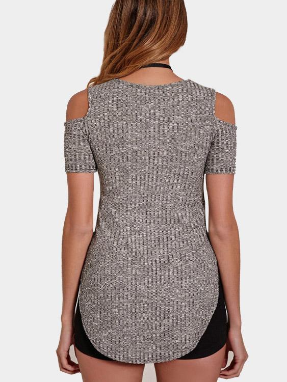NEW FEELING Womens Gray T-Shirts