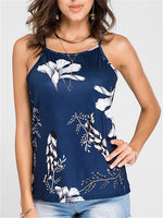Wholesale Round Neck Floral Print Sleeveless Camis