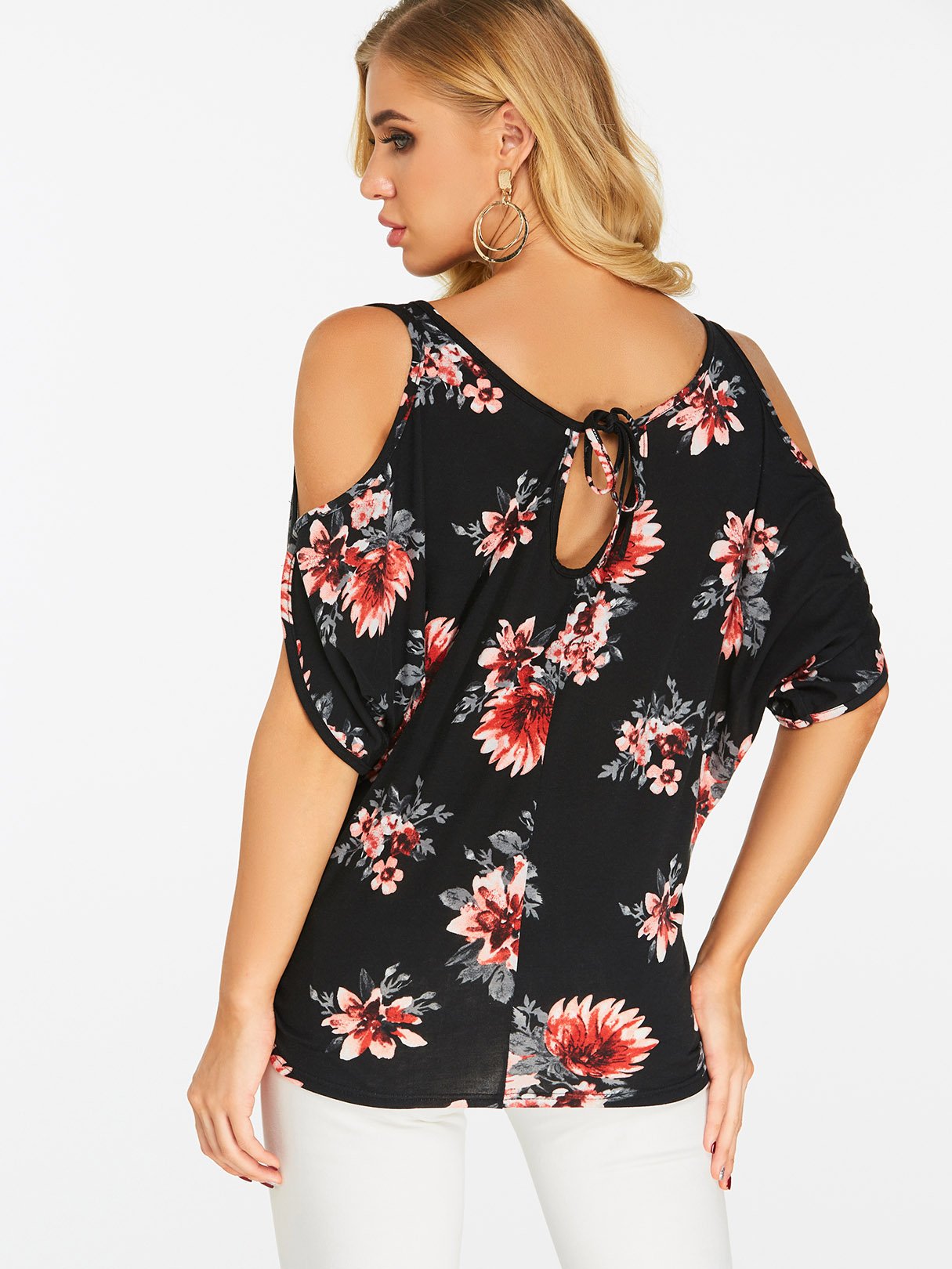 NEW FEELING Womens Black T-Shirts