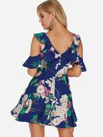 NEW FEELING Womens Navy Floral Dresses
