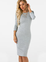 NEW FEELING Womens Grey Midi Dresses