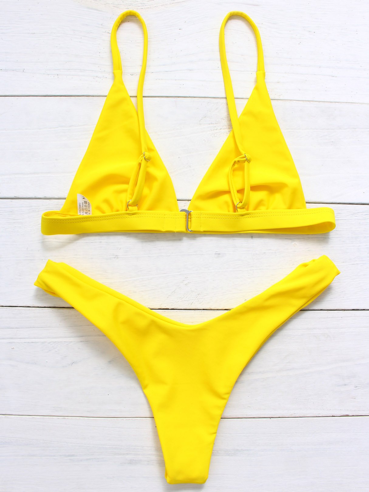 NEW FEELING Womens Yellow Bikinis