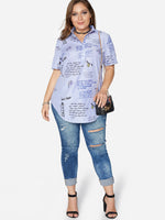 ODM Ladies Short Sleeve Plus Size Tops