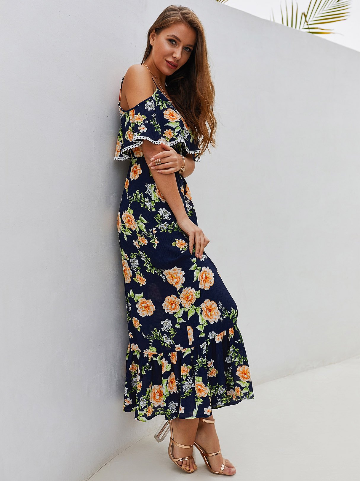 OEM Ladies Floral Maxi Dresses