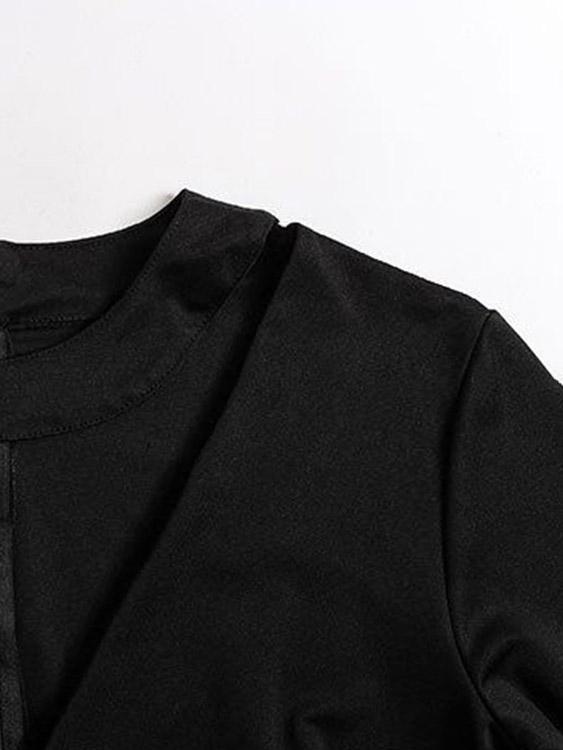 OEM ODM Black Fitted Bodycon Dress