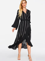 ODM Ladies Long Sleeve Maxi Dresses