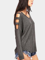 NEW FEELING Womens Grey T-Shirts