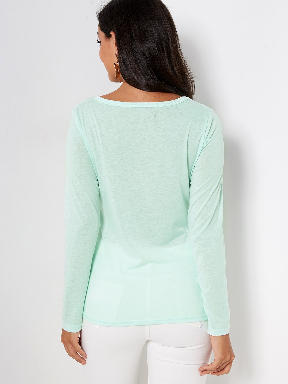 NEW FEELING Womens Green T-Shirts