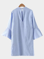 NEW FEELING Womens Blue Casual Dresses