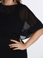 ODM Ladies Half Sleeve Plus Size Mini Dress