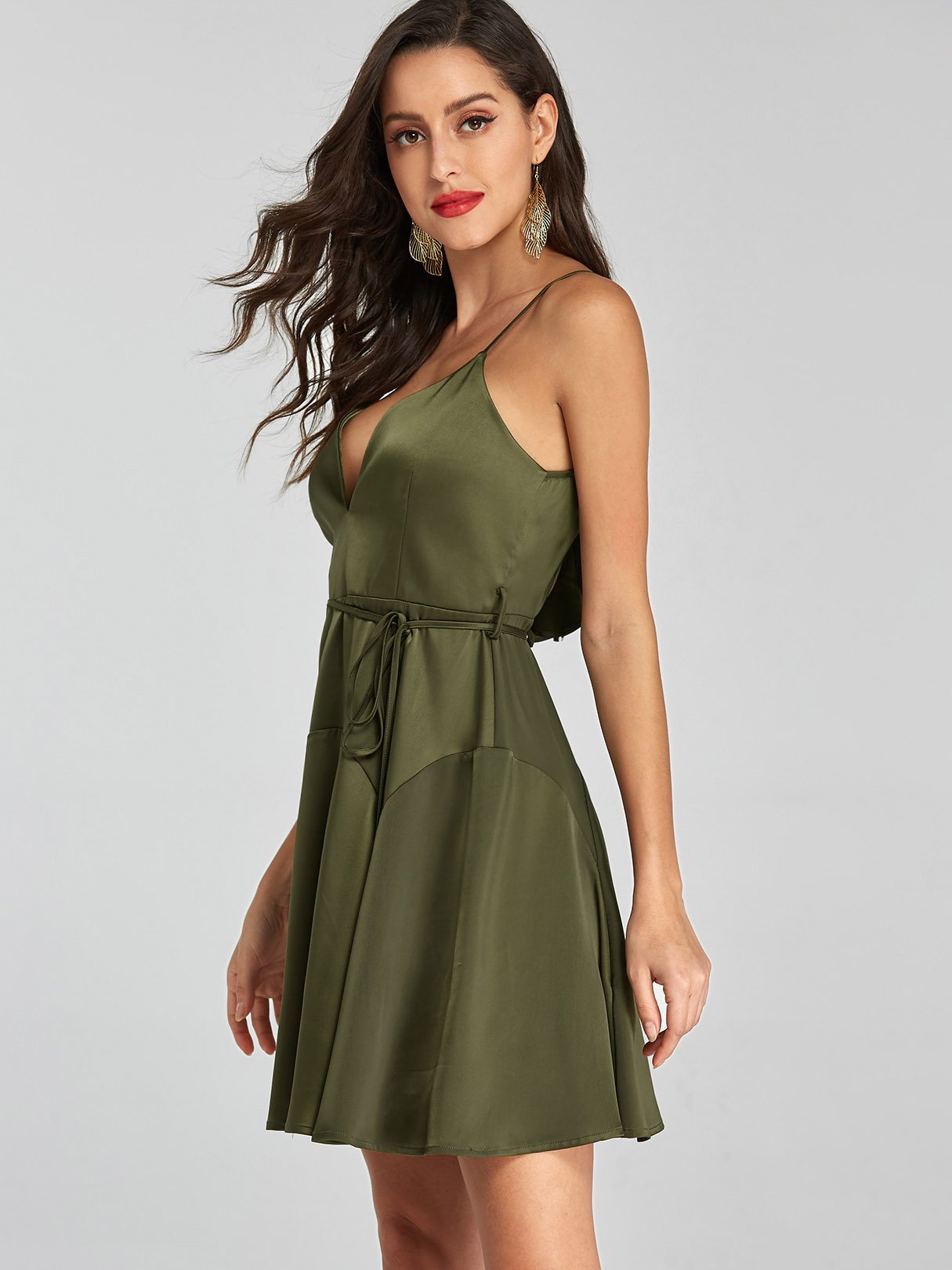 OEM Ladies Army Green Sexy Dresses