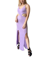 OEM Ladies Purple Maxi Dresses