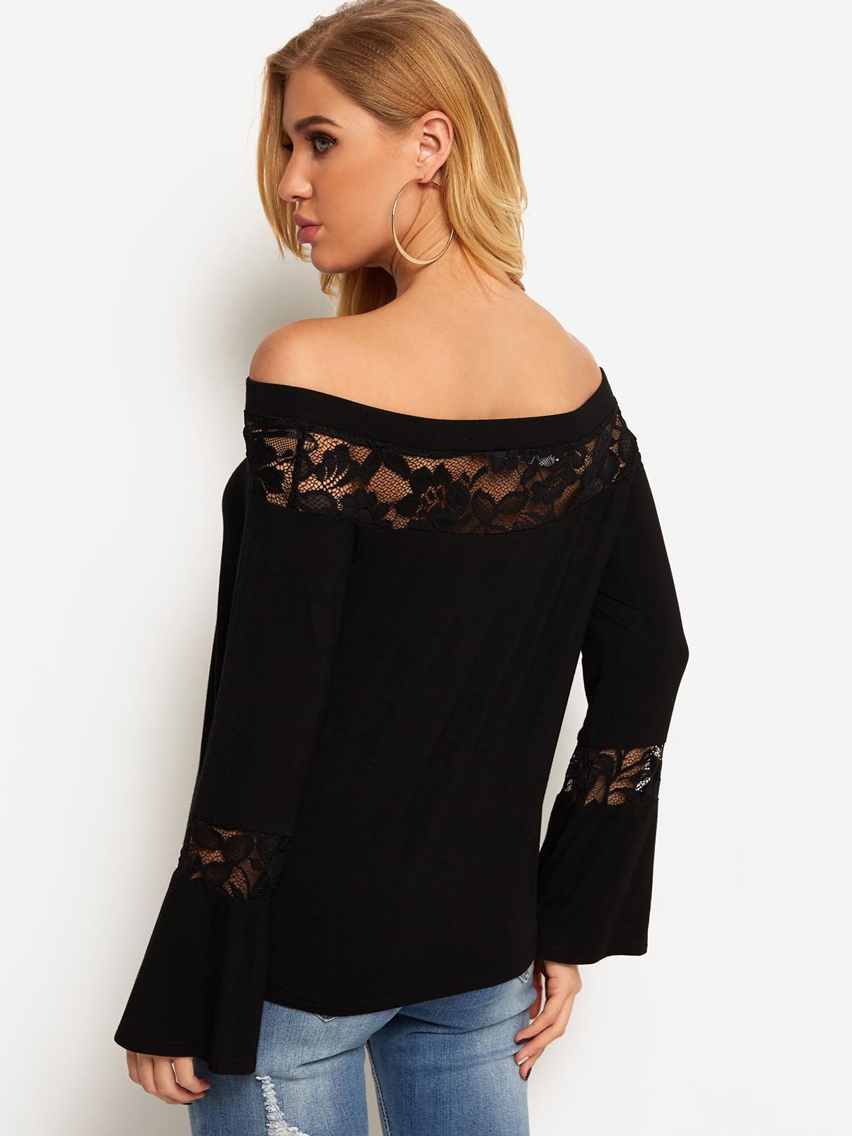 NEW FEELING Womens Black T-Shirts