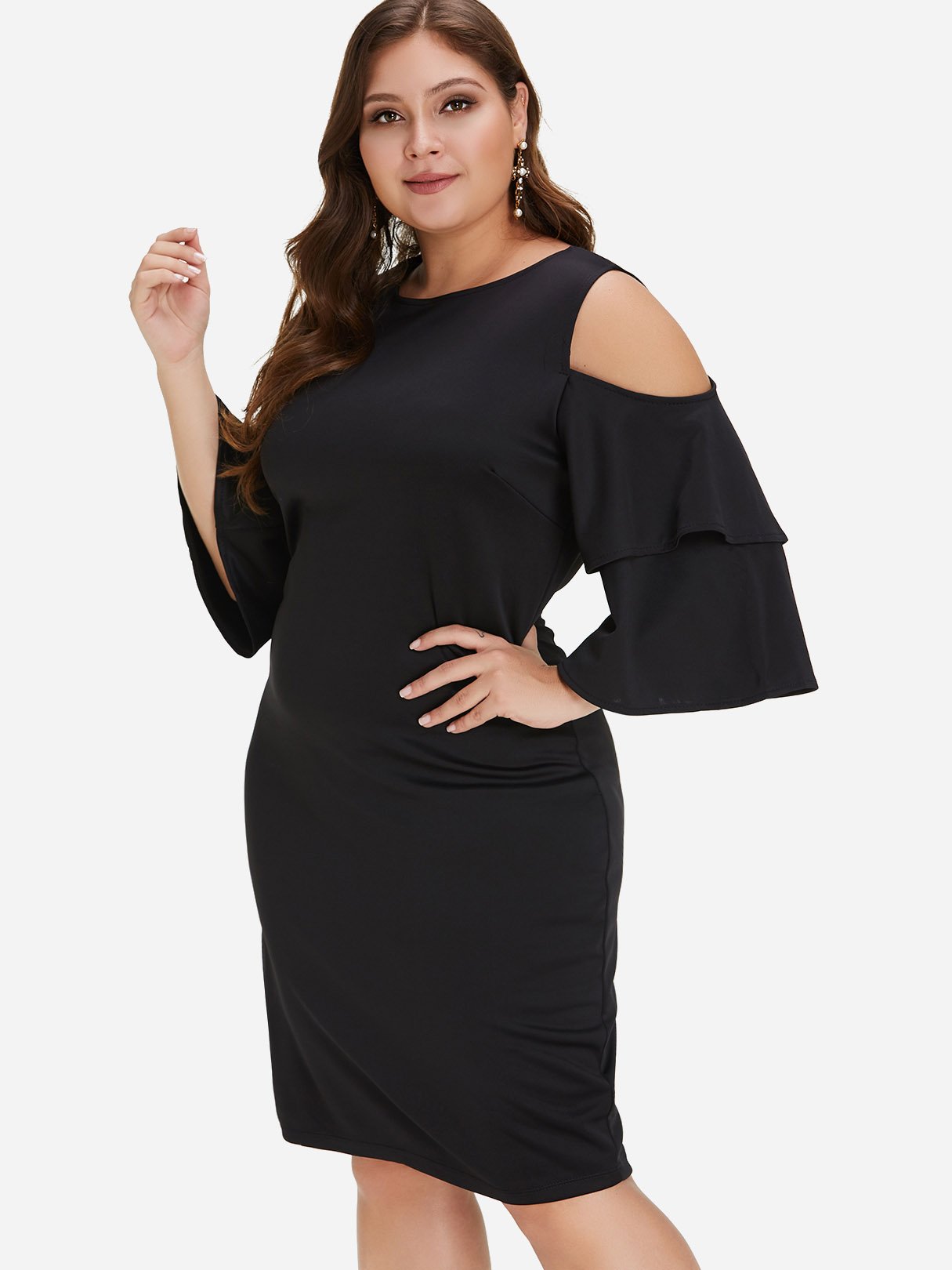 OEM Ladies Black Plus Size Dresses