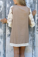 NEW FEELING Womens Camel Mini Dresses