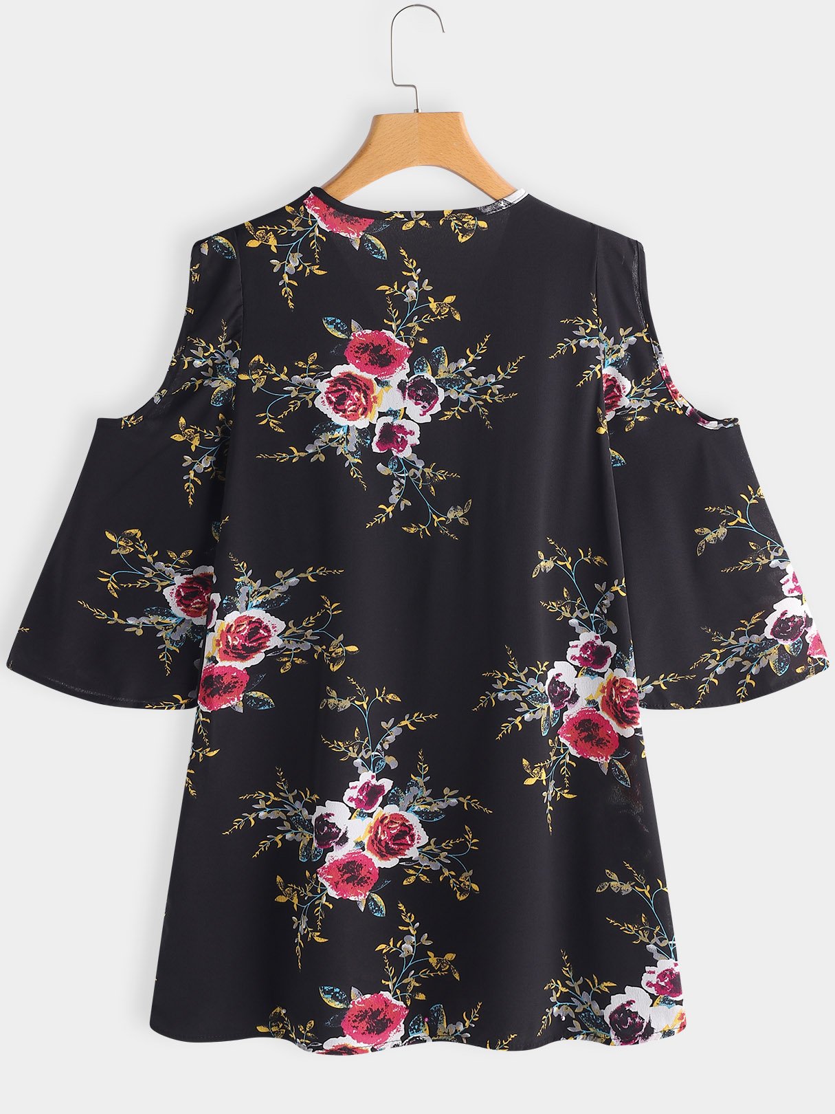 NEW FEELING Womens Black Floral Dresses