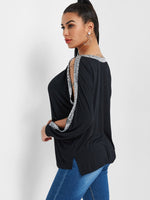 NEW FEELING Womens Black T-Shirts