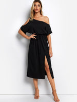 OEM ODM Ladies Dark Blue Sexy Dresses