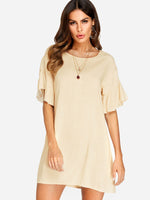 OEM Ladies Khaki Casual Dresses