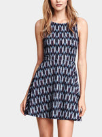 Wholesale Geometric Print Skater Dresses