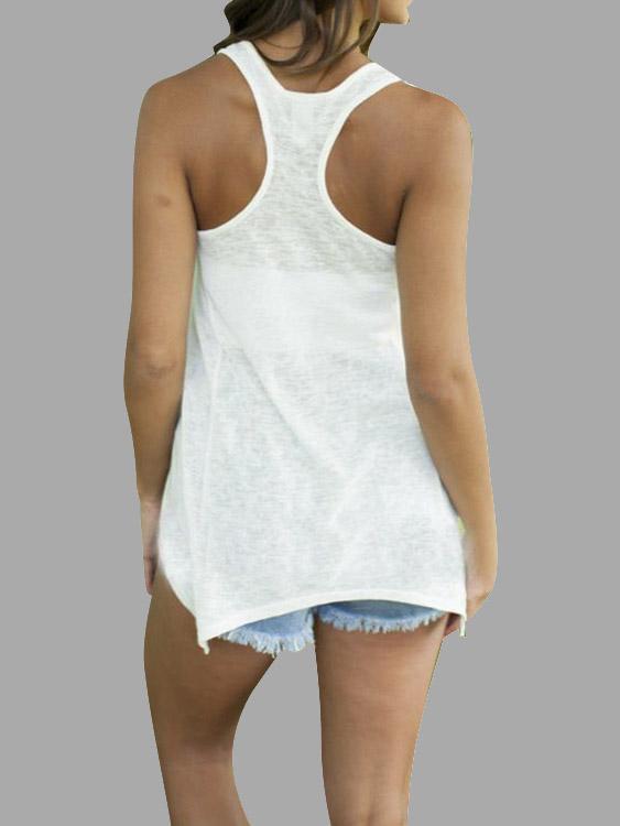NEW FEELING Womens White Camis