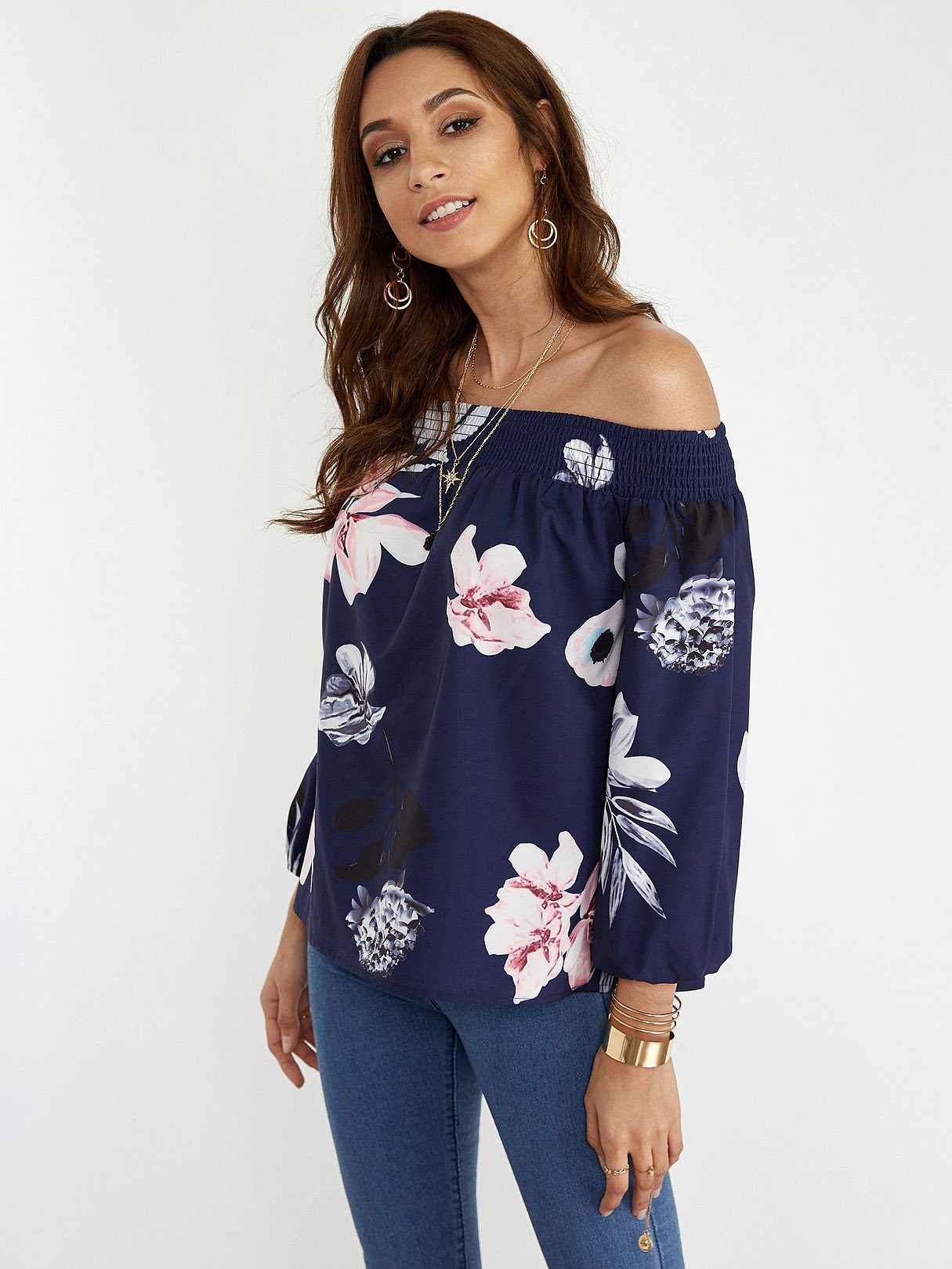 OEM Ladies Navy Blouses